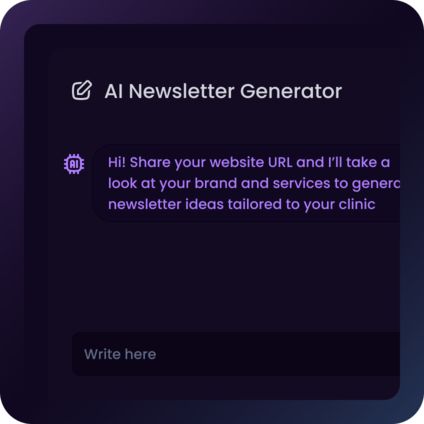 Create newsletters in minutes